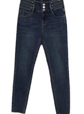 朵以2023秋季新品修身显瘦高腰牛仔裤小脚裤时尚百搭38DQ231139