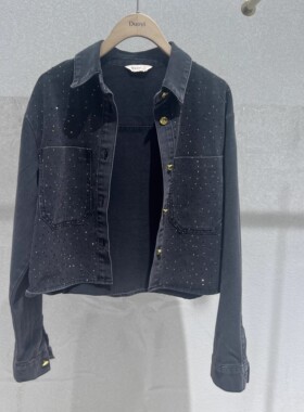 朵以2024秋装新款时尚设计感短款牛仔外套气质小个子39DQ4C2005