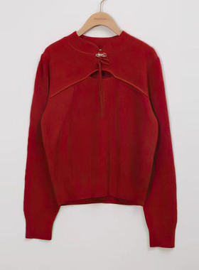 朵以2024冬装新品时尚设计感小众针织衫套头毛衣气质39DD511110