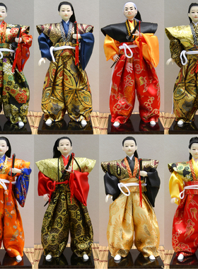 日本武士人形娃娃装饰摆件