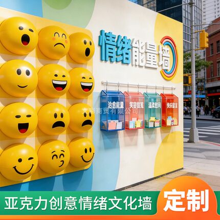 创意情绪文化墙亚克力表情笑脸大半球装置文旅城市宣传意见箱定制