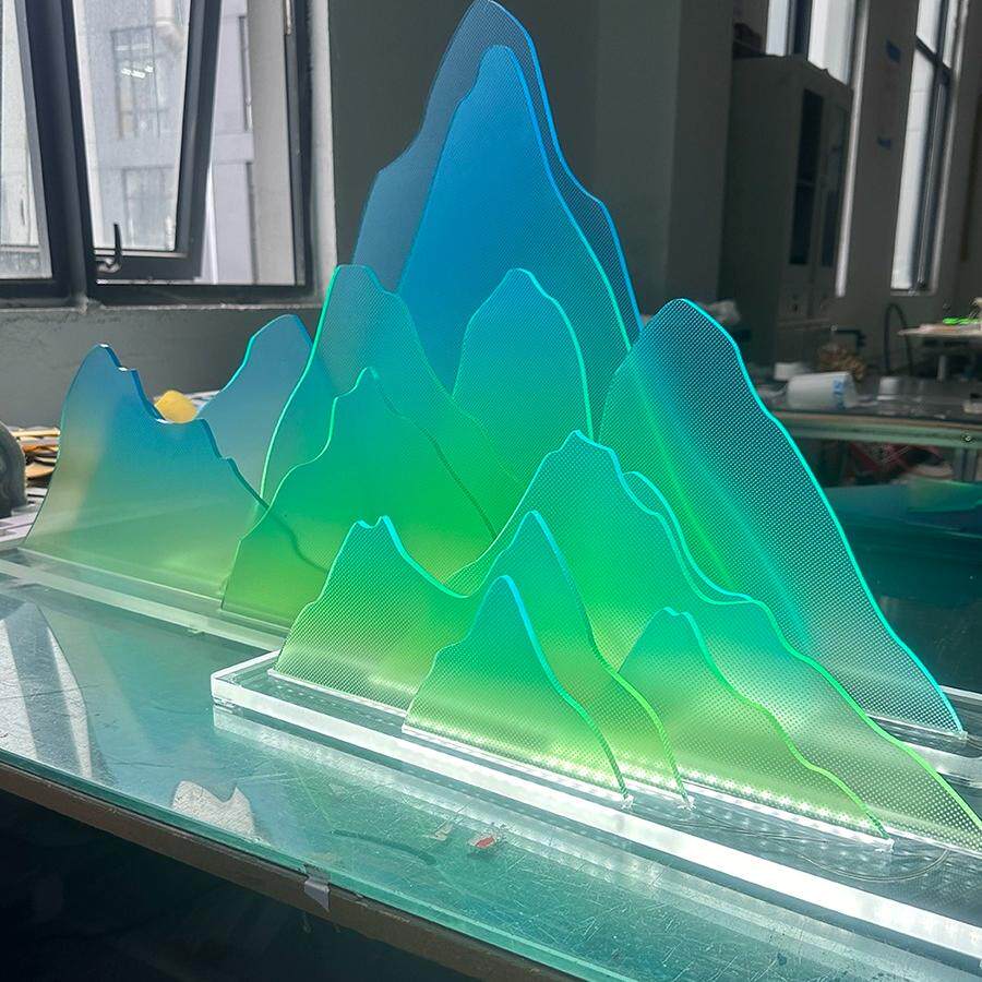 led大型户外发光假山室内摆件图片