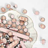 104键复古风游戏机械键盘朋克粉色圆形键帽个性 透光键盘键帽