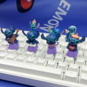 定制卡通动漫史迪仔键帽透光机械键盘创意星际宝贝史迪仔键帽