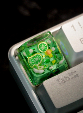 个性创意青柠檬透光键帽SA 高度 ESC 绿色十字轴机械键盘键帽