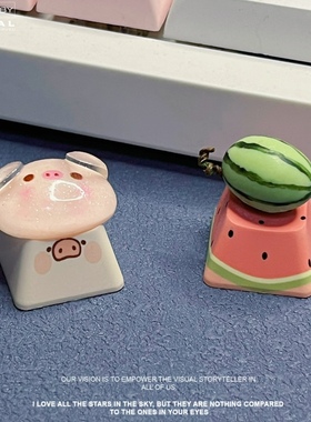 创意水果西瓜键帽十字轴个性定制礼物R4  Esc机械键盘小猪键帽