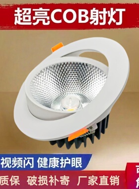 普瑞芯片LED防眩光嵌入式COB天花无主灯照明射灯