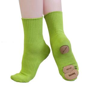 儿童练功袜子中国舞蹈现代舞蹈袜子防滑猫爪袜糖果多色舞蹈中筒袜