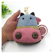 Sáng tạo mới DrawString đồng xu túi túi kéo khóa sinh viên nữ với túi vải hoạt hình làm bằng tay - Trường hợp chính