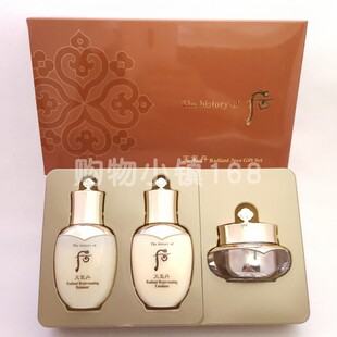 whoo后天气丹花献光彩紧颜3件套装60ml 中小样保湿华泫光彩三件套