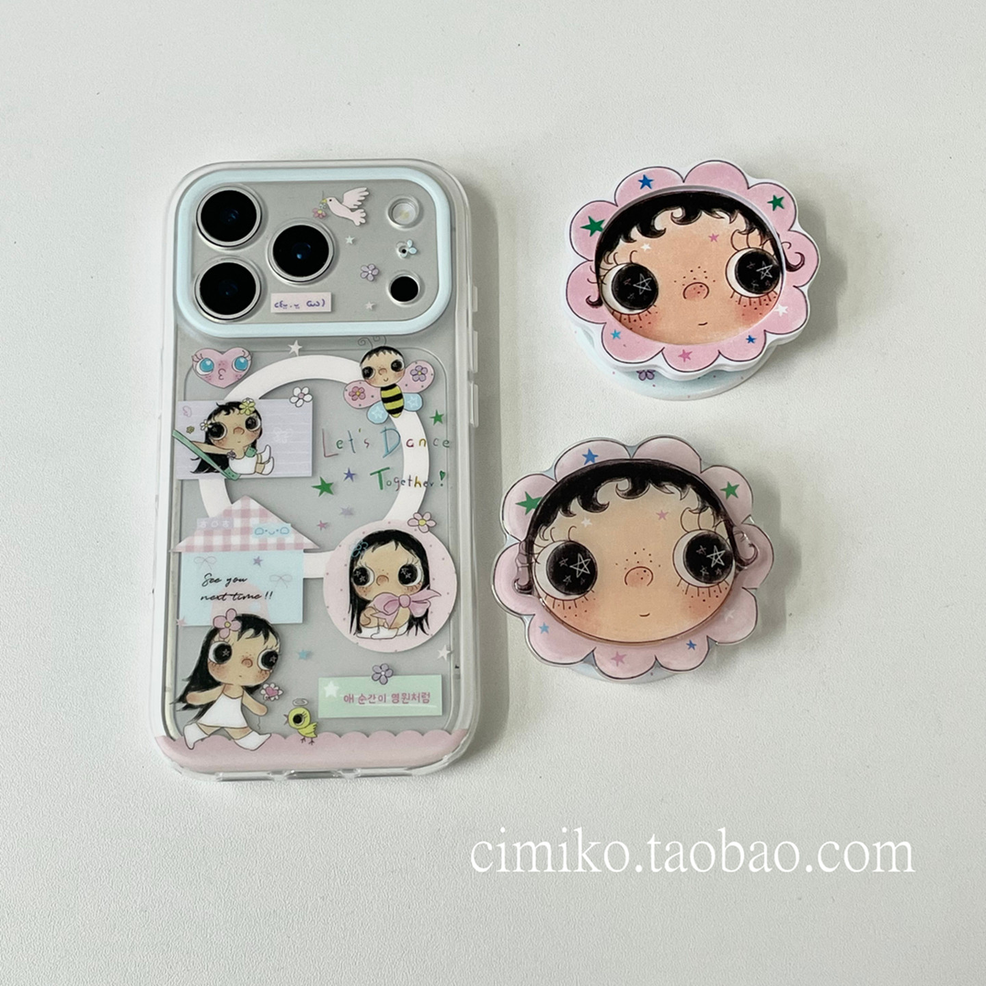 CIMIKO*可爱卡通小玉yu适用于苹果17promax手机壳16手机保护套iphone15promax韩系小清新14promax13磁吸支架