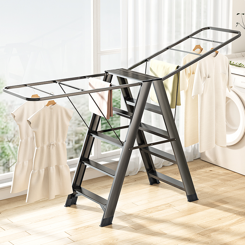 创硕落地铝合金晾衣架晾晒梯