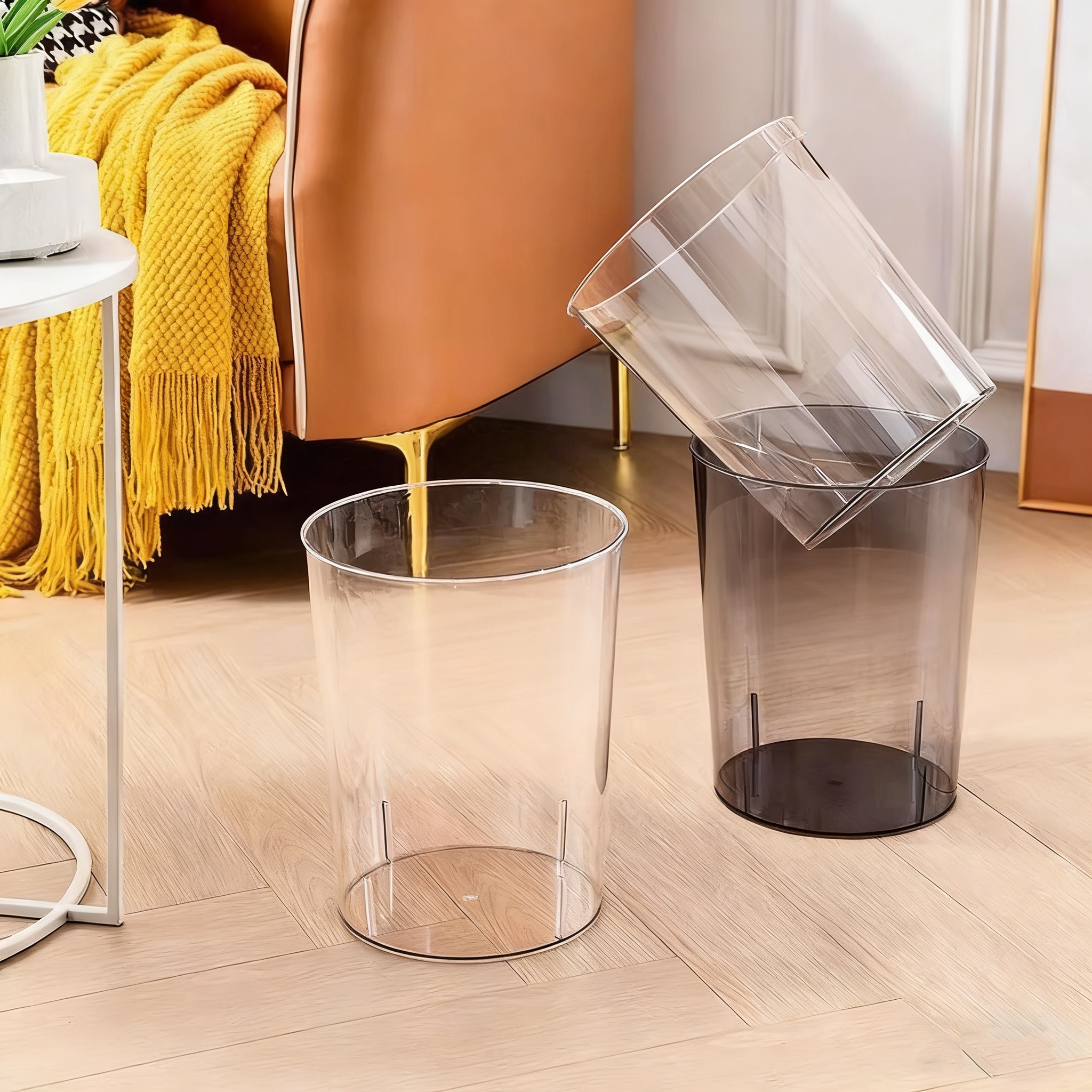 垃圾桶家用轻奢透明大容量简约大容量客厅卧室卫生间高颜值收纳桶