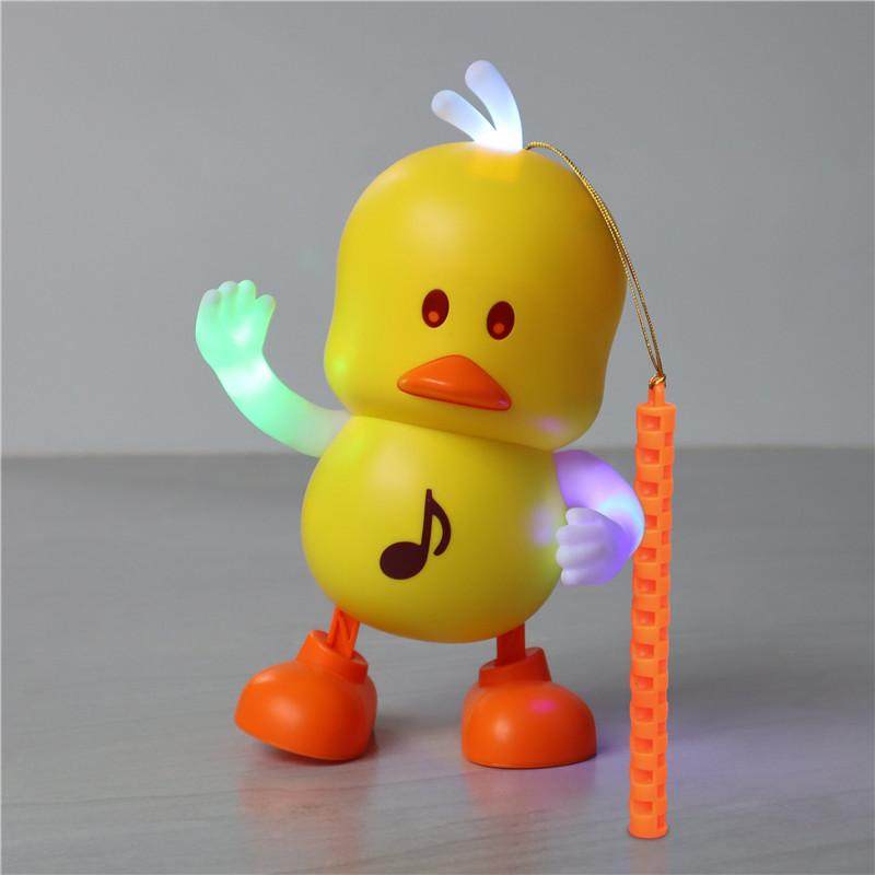 儿童手提灯笼小黄鸭发光小鸭子玩具小孩新年中秋元宵节卡通小花灯