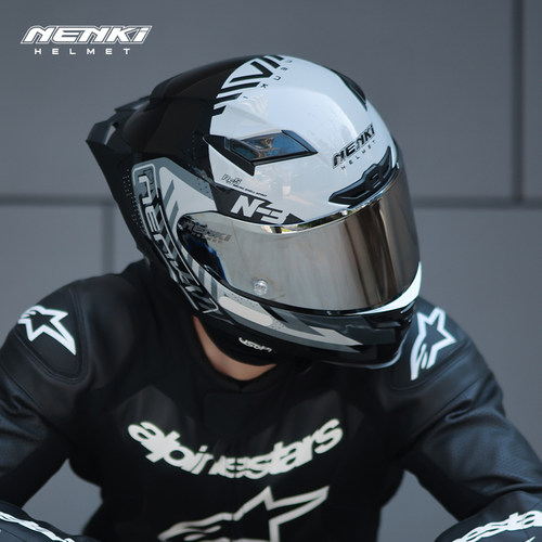 骑士摩托车安全盔nenki双镜片