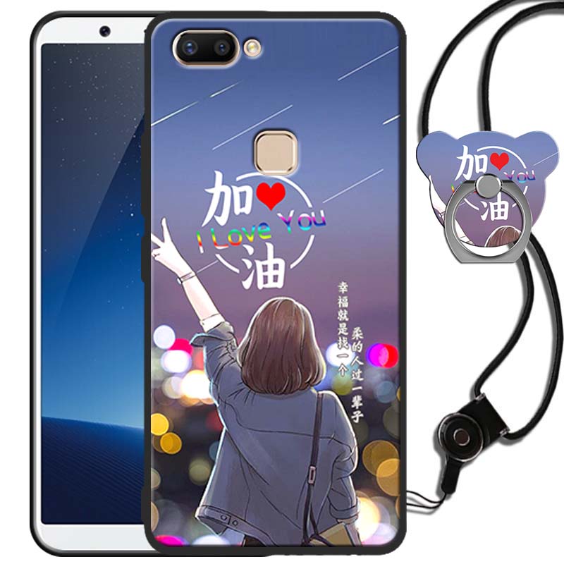 VIVOX20Plus手机壳情侣卡通女款X20PlusA可爱网红硅胶磨砂外壳全包边软防摔套男潮时尚超薄直边个性学生创意