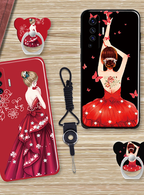 vivo X50手机壳新款女神vivoX50镜头全包×50创意卡通男V2001A软硅胶5G外壳磨砂vivix50保护套vovix5o个性情