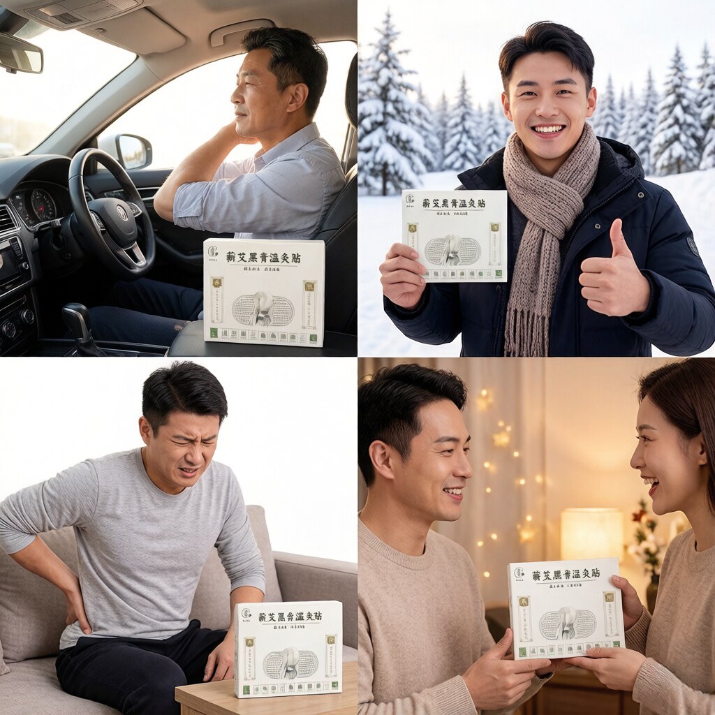 古法黑膏温灸贴艾灸贴养生男士专用久坐旅游酒后暖身自发热草本萃
