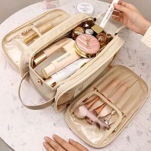 Makeup Leather Women For Large Multifunctional Capaci Bag