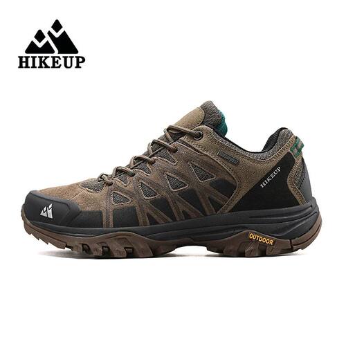 HIKEUP New Arrival Mens Hiking Shoes Breathable Lace Up Trek