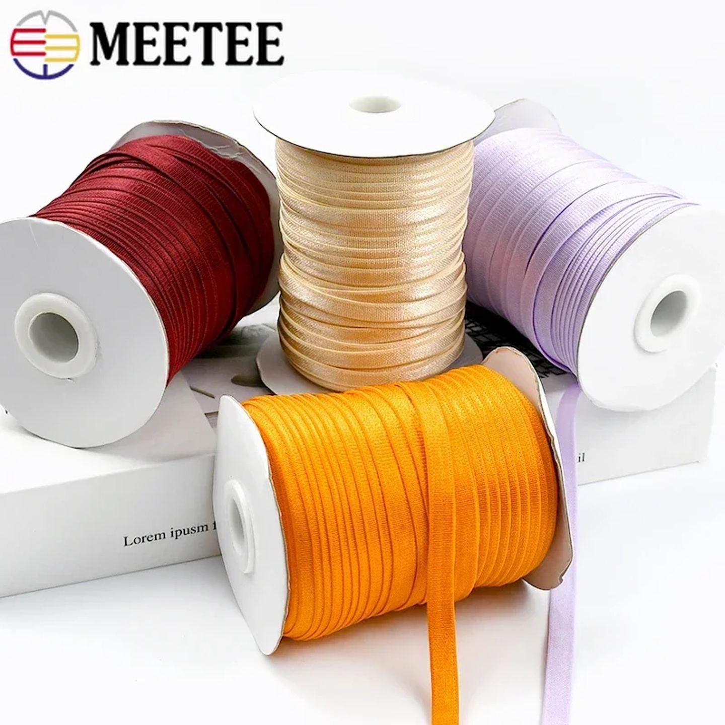 5/10Meters Meetee 8mm Elastic Band Colored Stretch Tape Nyl