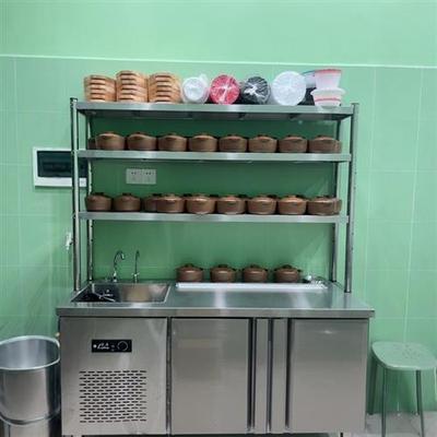 特厚不锈钢置物架冰箱货架定制商用操作台层架台面立架工作台架子