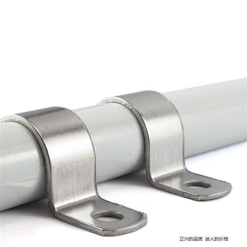 304不锈钢加厚骑马卡管卡抱箍ppr水管配件圆管u型卡扣墙上固定器C