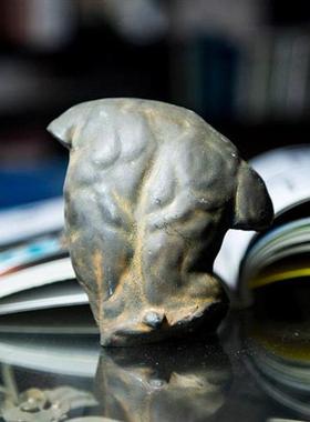 古希腊男性躯干欧式艺术桌面装饰人物小摆件仿铸铁雕塑手工装饰品