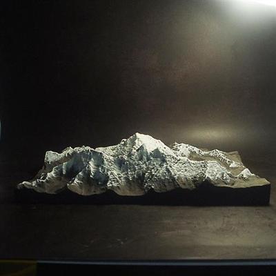 冬官手作 水泥石膏混凝土雪山珠穆朗玛峰珠峰模型扩香石白色