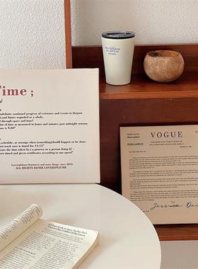 极简主义英文装饰画 复古抽象人物线条挂画咖啡馆桌面摆台画软装