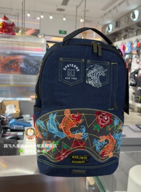 SprayGround鲨鱼嘴专柜正品25新款W1215722男女时尚印花双肩背包