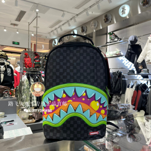 SprayGround专柜正品 鲨鱼嘴W1115707男女潮流大容量学生书包电脑