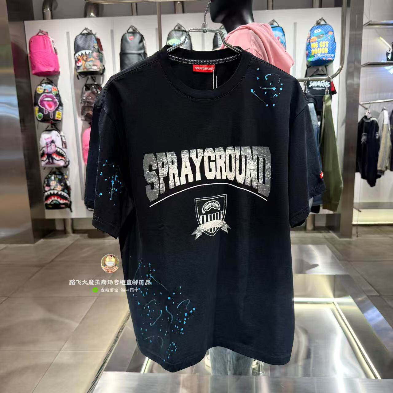 SprayGround 鲨鱼嘴专柜正品26新款W1220208潮牌高街风短袖T恤衫