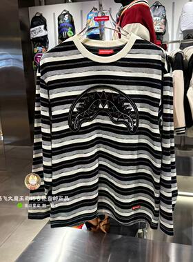 SprayGround鲨鱼嘴专柜正品26新款W1210315男女款复古条纹长袖T恤
