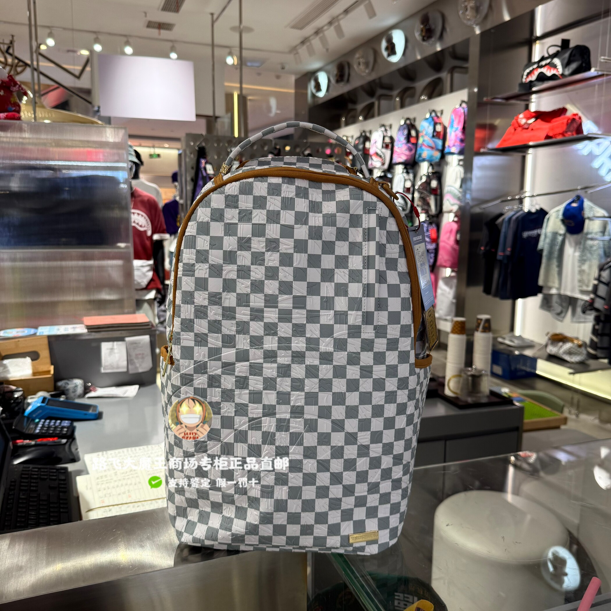 SprayGround专柜正品 鲨鱼嘴W1225710男女潮流大容量学生书包电脑