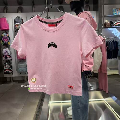 SprayGround鲨鱼嘴专柜正品26新款W1220235女士时尚百搭修身短袖