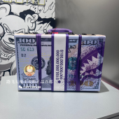 SprayGround专柜正品 特价 鲨鱼嘴美金满印手提箱包收纳箱 正品
