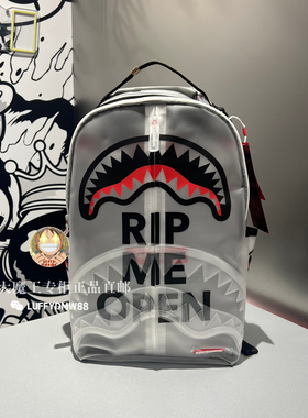 SprayGround专柜正品 透明双肩包W0635708男女包SG背包鲨鱼嘴书包