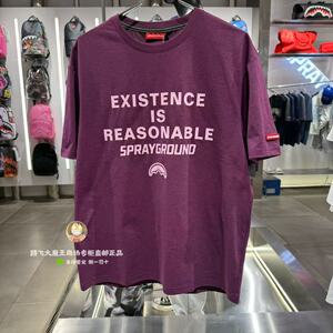 SprayGround鲨鱼嘴专柜正品2026夏W1220221男女时尚字母印花短袖