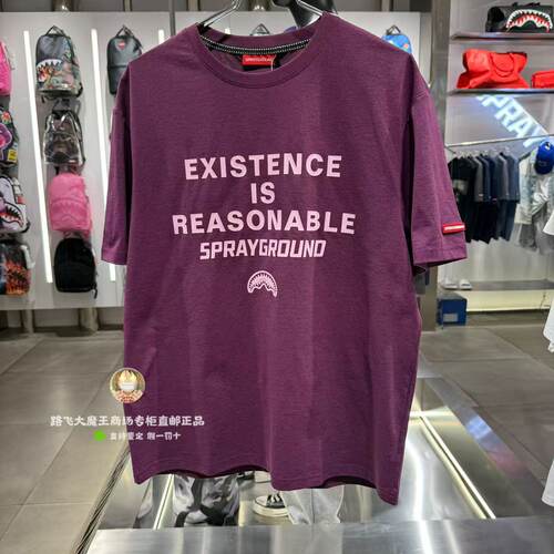 SprayGround鲨鱼嘴专柜正品2026夏W1220221男女时尚字母印花短袖