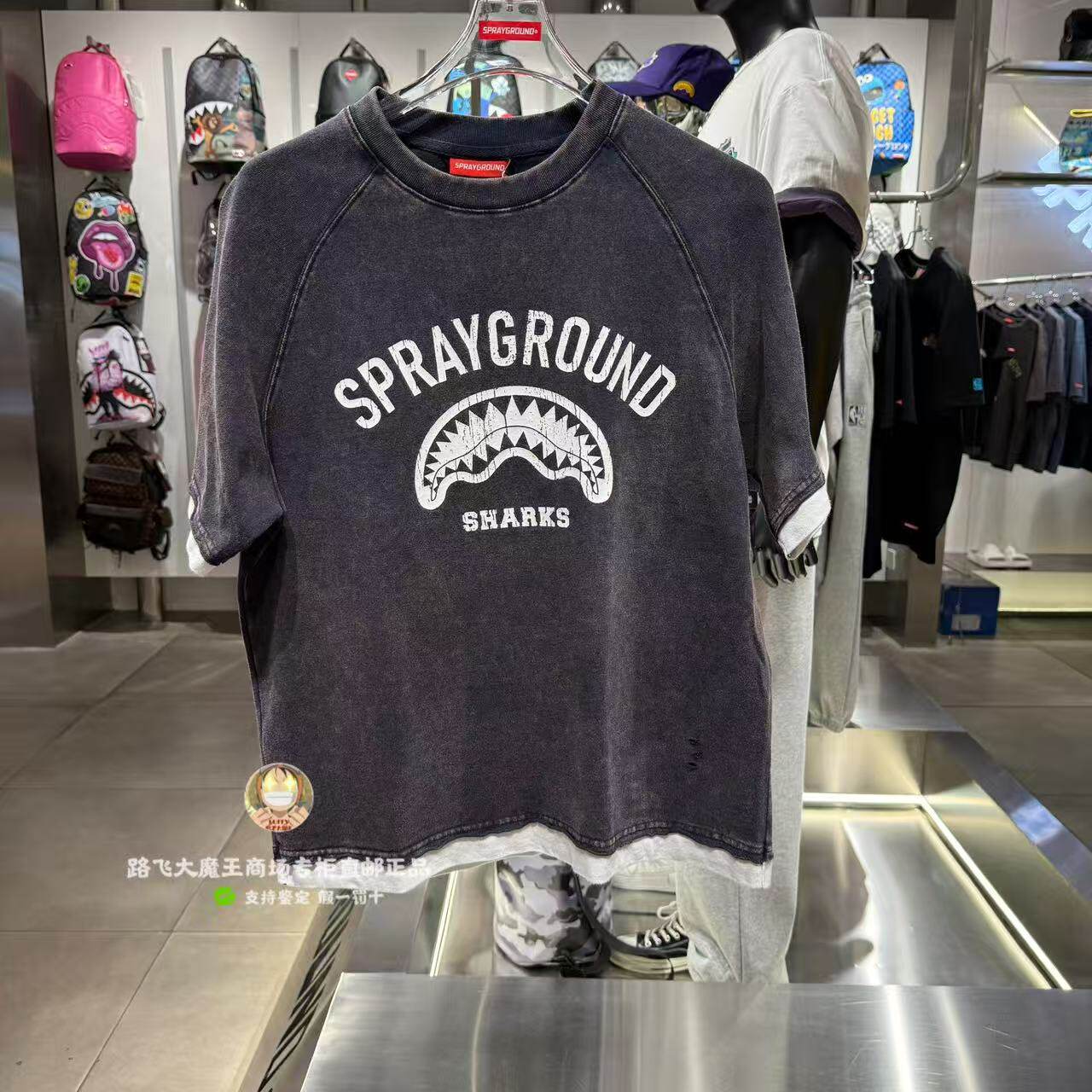 SprayGround鲨鱼嘴专柜正品26夏W1220215男女宽松潮牌印花短袖T恤