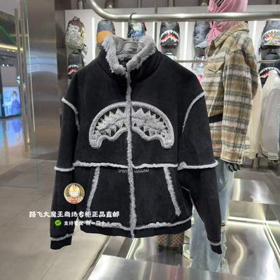 SprayGround鲨鱼嘴专柜正品25新款W1141108男女拼接立领夹克外套