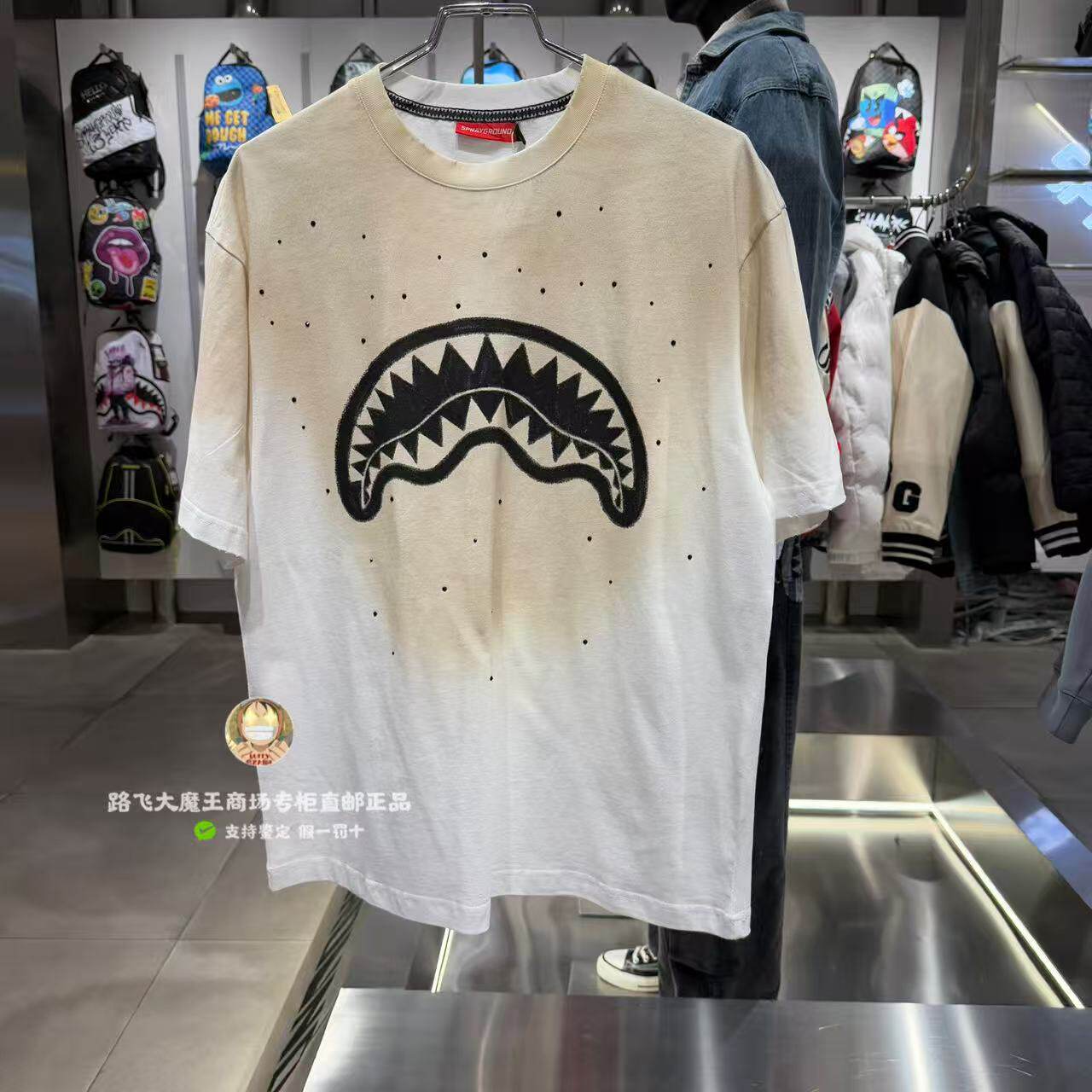SprayGround 鲨鱼嘴专柜正品26新款W1220214男女宽松潮牌短袖T恤
