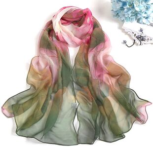 New Spring/Summer Women Floral Printing Beach Silk Scarf Sha
