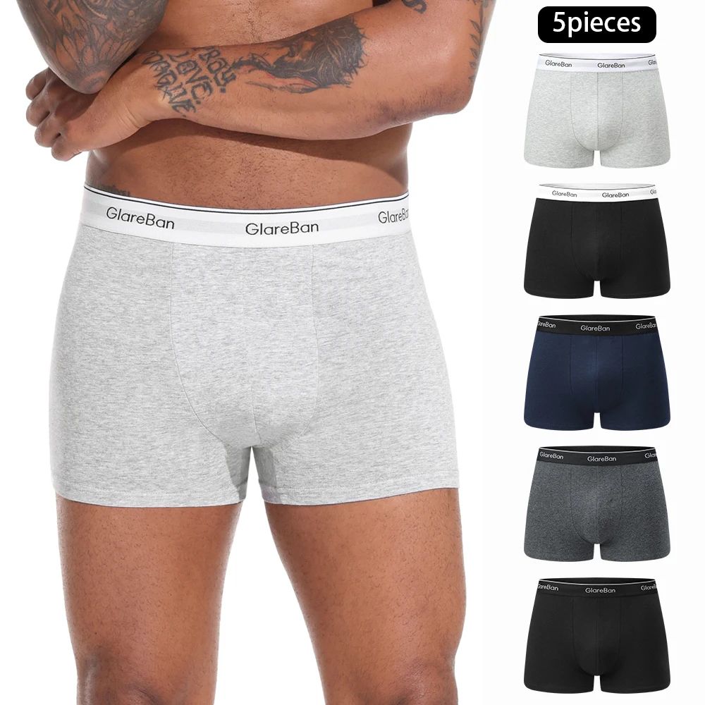 5pcs Pack Cotton Boxer Men Underwear Male Brand Panties And图片