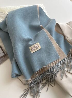 Warm Winter Cashmere Scarf for Women NewStyleSolid Color Dou