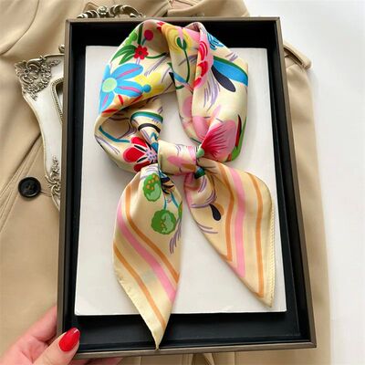 New Design Square Silk Scarf Women 70*70cm Bandana Soft Hair