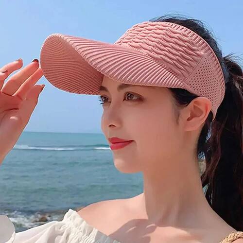 New Women Anti-UV Sun Hats Breathable Empty Top Visor Caps f