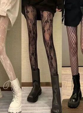 Gothic Fishnet Stockings Black Tights Women Sexy Nylon Sheer