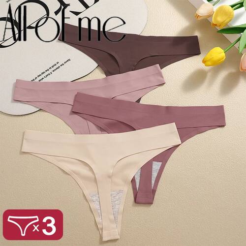 3PCS/SET Sexy G-String Underwear Breathable Female T-back In